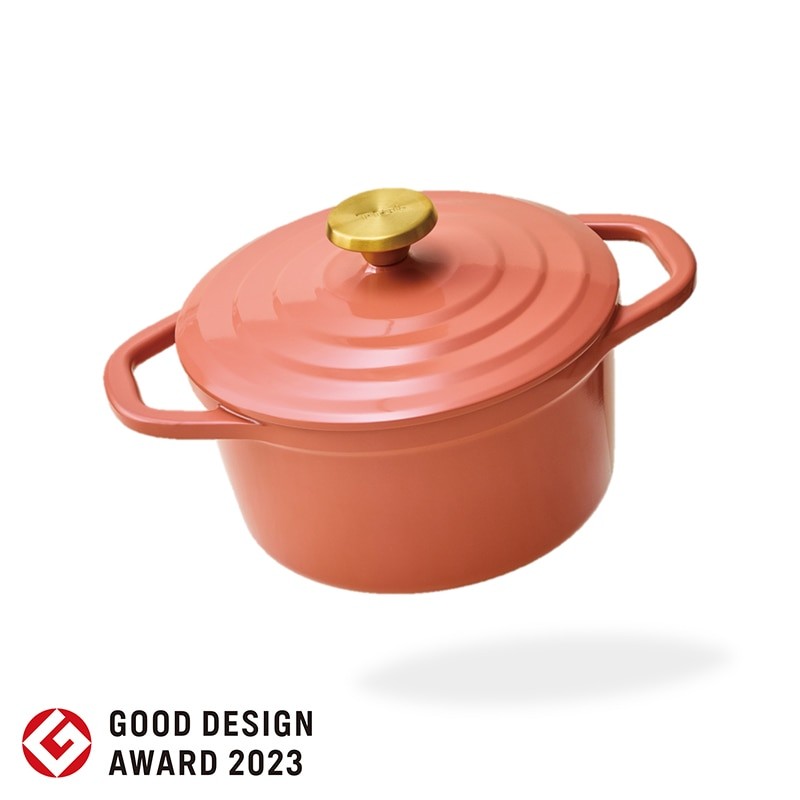 キャストライン エアココット テラコッタ IHココット鍋 20cmの写真