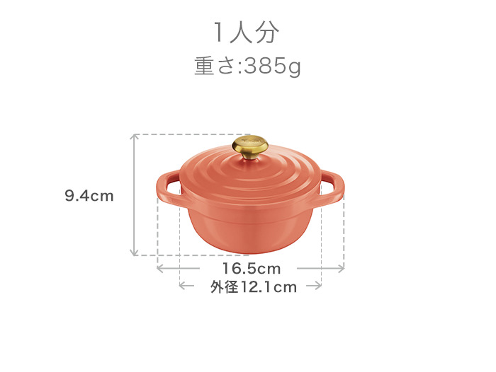 11cmのキャストラインミニココット1人分のサイズイメージ