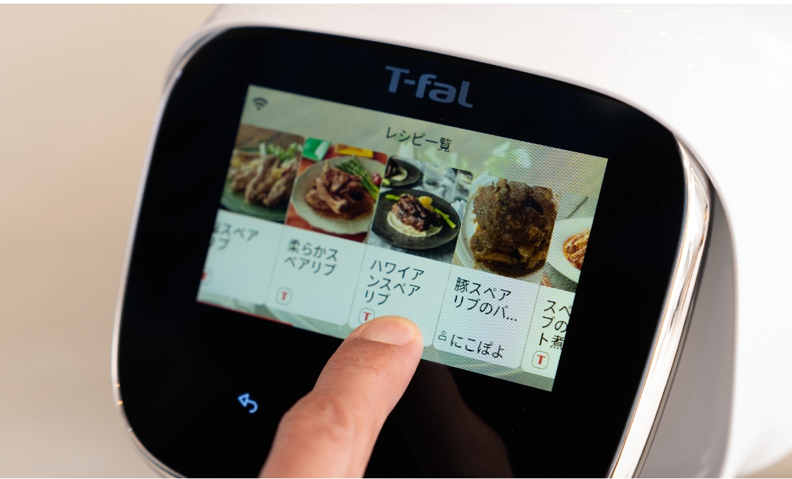 クックフォーミータッチの操作タッチパネルの画像